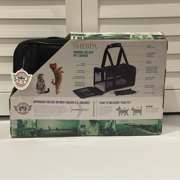 Sherpa Deluxe Medium Pet Carrier – Airline Approved for Small Dogs & Cats - Picture 2 of 13